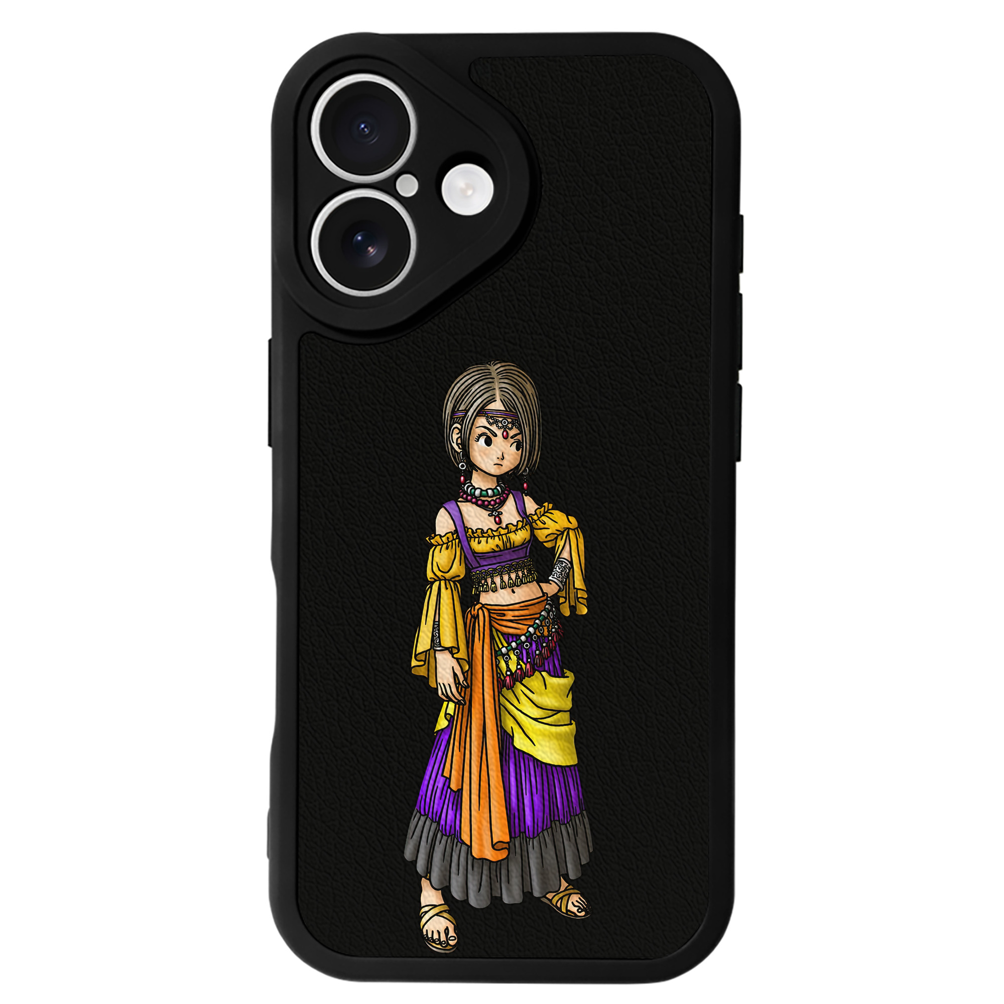 （画像用） ドラゴンクエスト Doragon Kuesuto Dragon Quest 【iPhone 16シリーズ対応】シリコンスマホケース（レザー調） 材質：シリコン